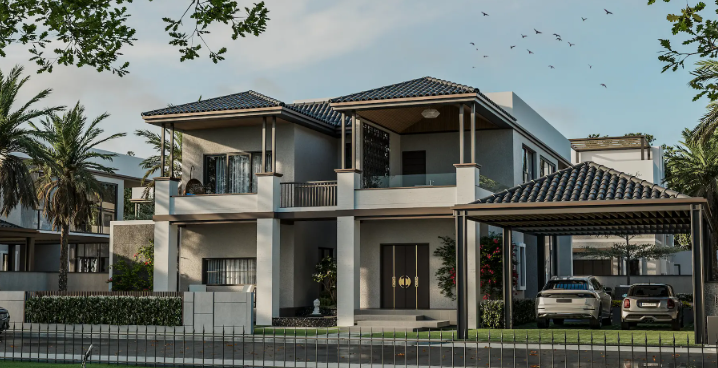 Street view render of an Ankura Konak villa
